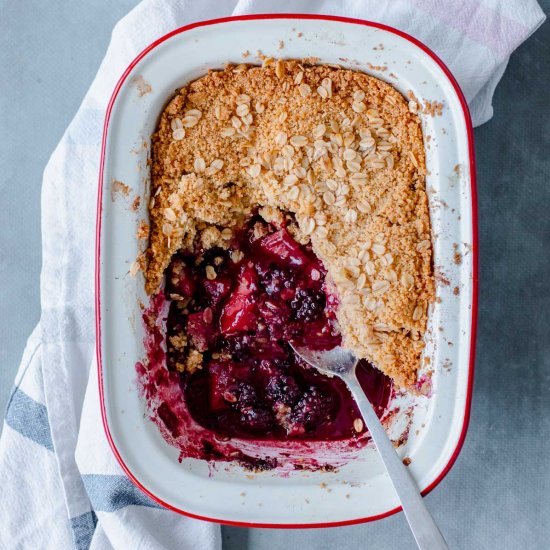 Blackberry and Apple Crumble