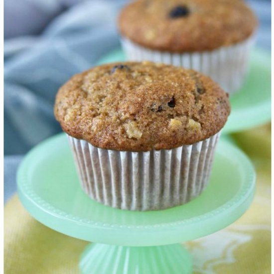 Apple Blueberry Rye Muffins