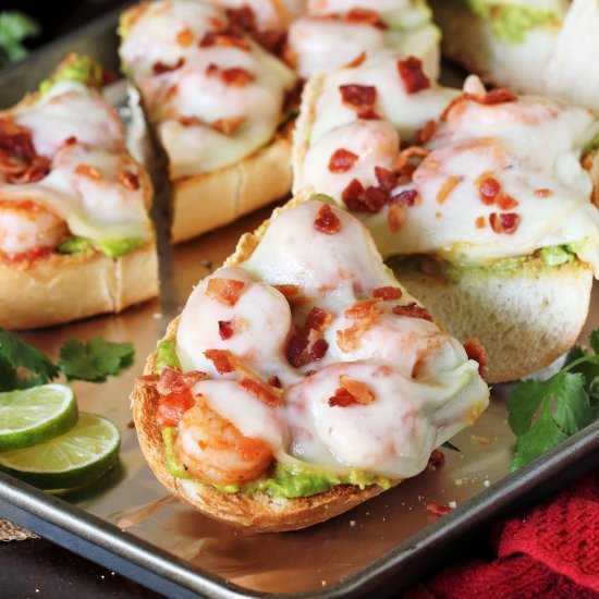 Guacamole Shrimp Melts