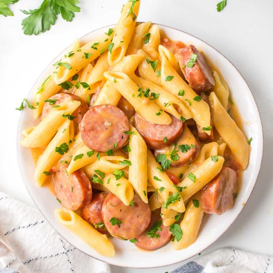 Instant Pot Cheesy Kielbasa Pasta