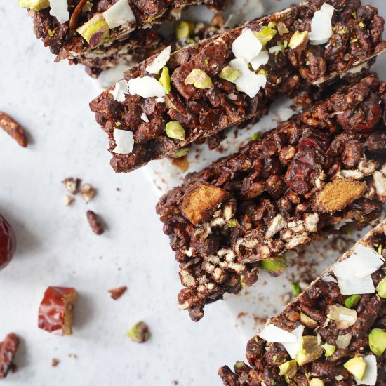 Jujube Chocolate Puffed Oat Bars