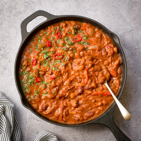 Smoky Three Bean Chilli