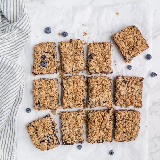 Blueberry Chia Oatmeal Bars