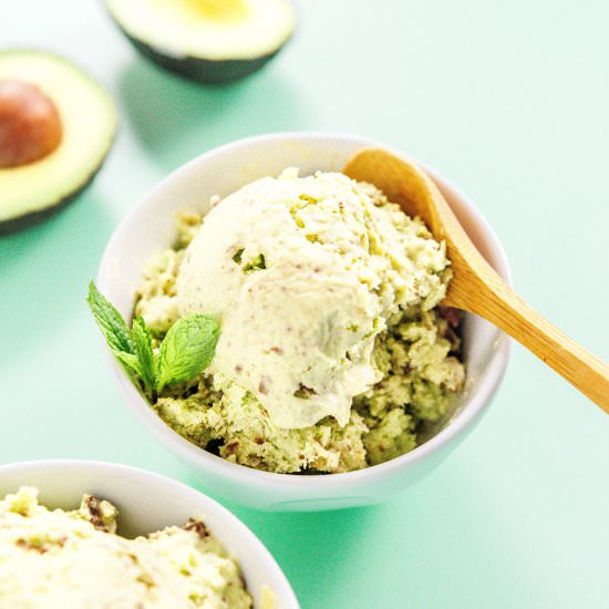 Mint Chocolate Avocado Ice Cream