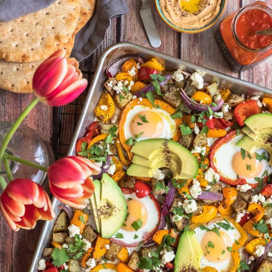 Za’atar Sheet Pan Veggies and Eggs