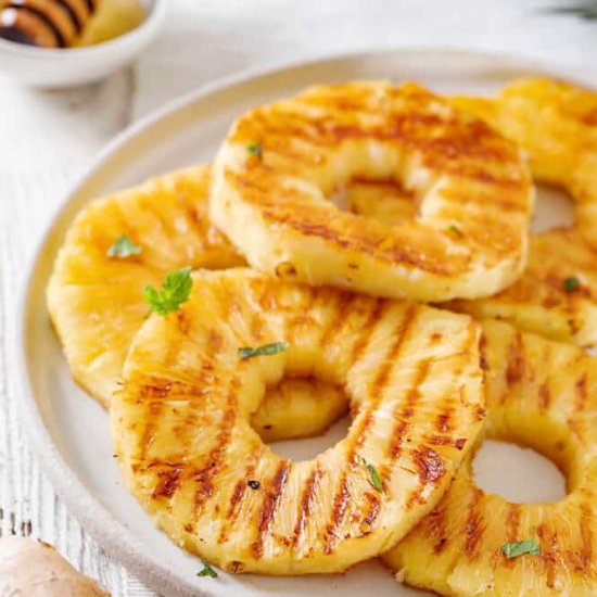 Easy Grilled Sweet Ginger Pineapple