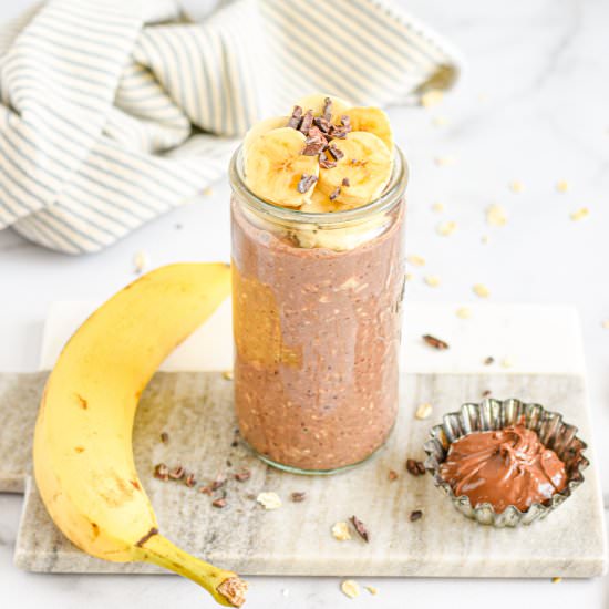 Banana Nutella Overnight Oats