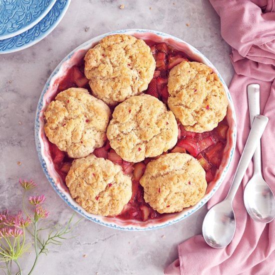 Strawberry Rhubarb Cobbler