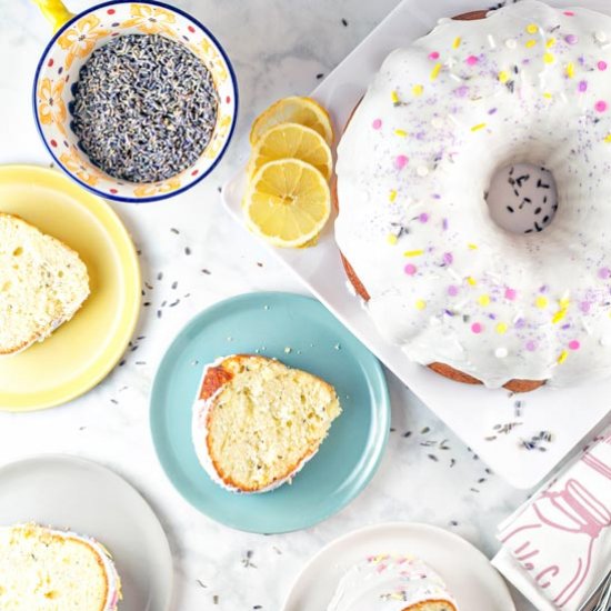 Lemon Lavender Bundt Cake