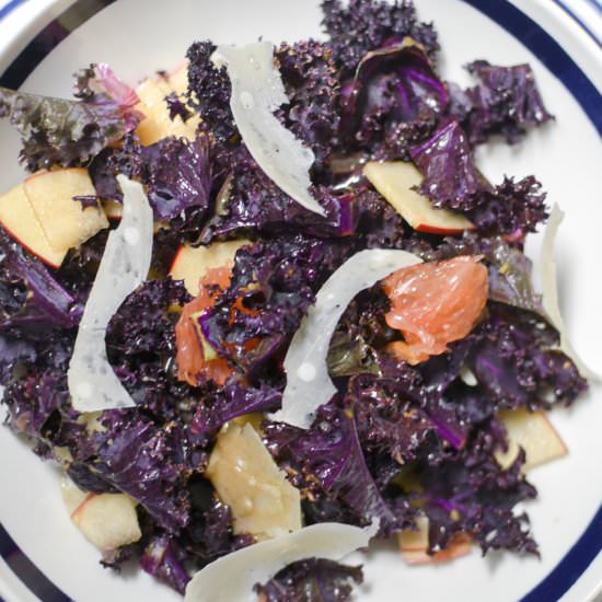 Purple Kale and Grapefruit Salad