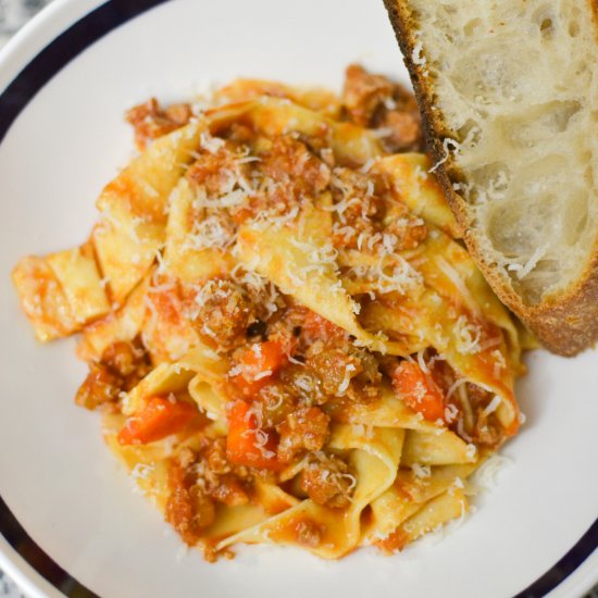 Wild Boar Ragù with Pappardelle