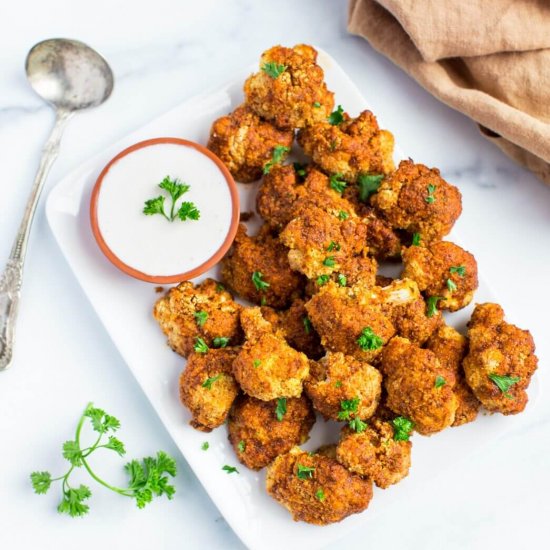 Baked Buffalo Cauliflower Bites