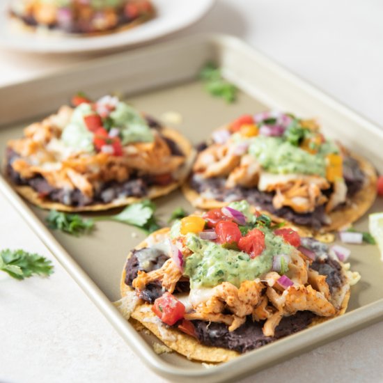 Chicken Tostadas with Black Beans