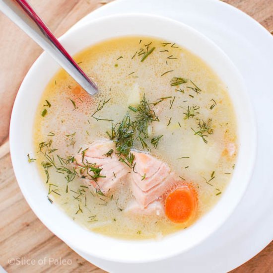 Paleo Finnish Salmon Soup