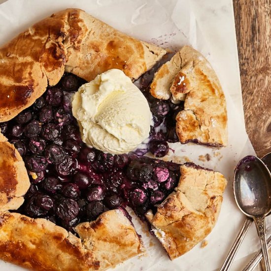 Healthy Blueberry Galette