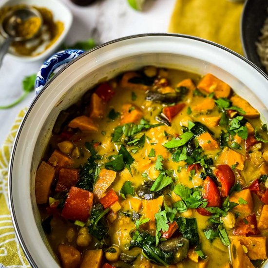 Chickpea & Vegetable Coconut Curry