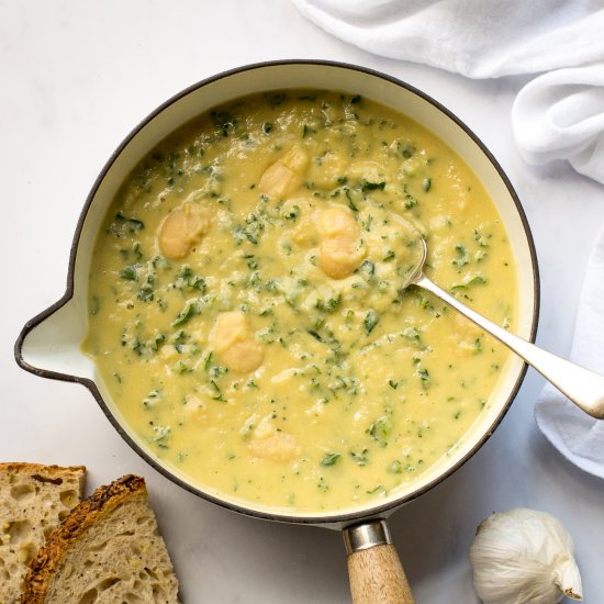 Butter Bean Soup with kale