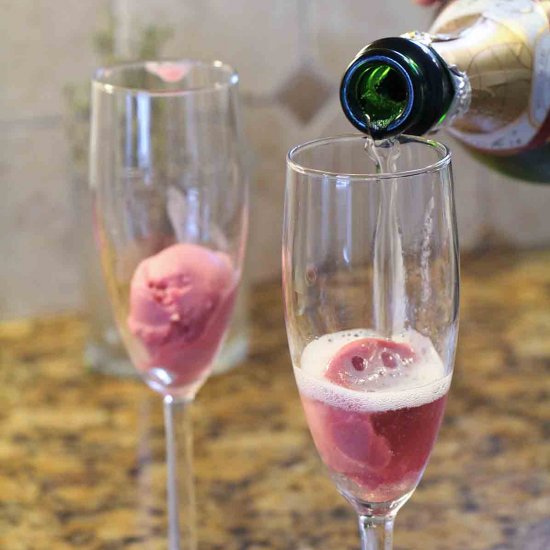 Sorbet and Champagne Cocktail