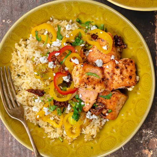 Crispy Salmon Rice Bowl