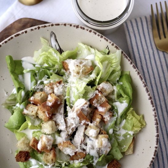 Chicken Caesar Salad (No Anchovies)