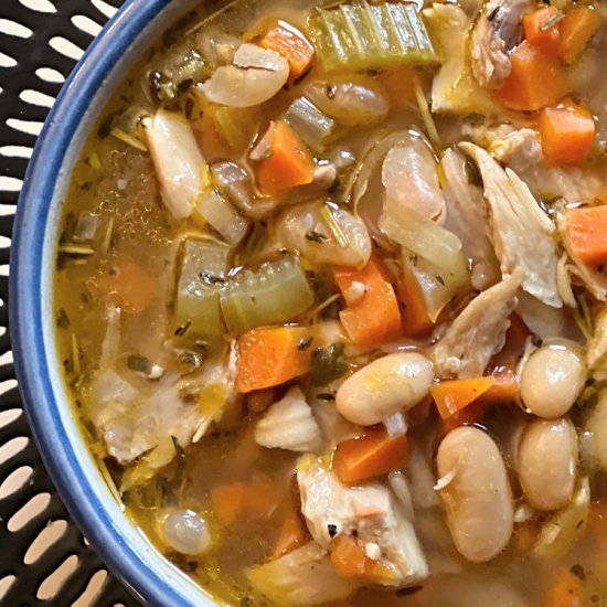 Rosemary Chicken & White Bean Soup