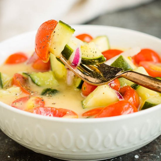 Marinated Tomato Cucumber Salad