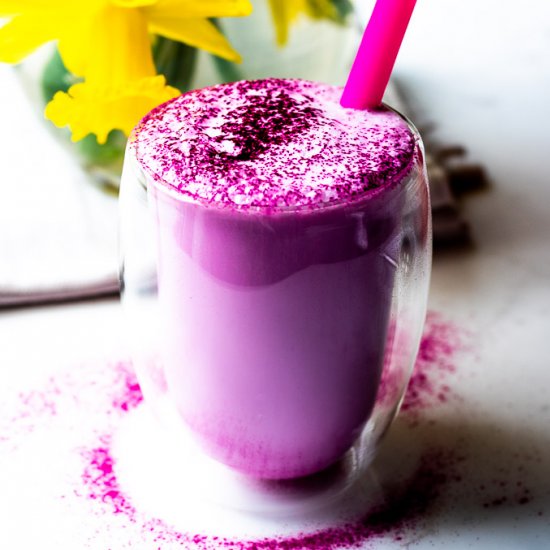 Dragon Fruit Steamed Milk