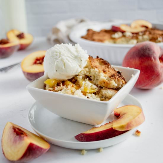 SugarFree Gluten Free Peach Cobbler