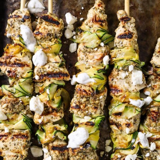 Greek-Inspired Chicken Skewers