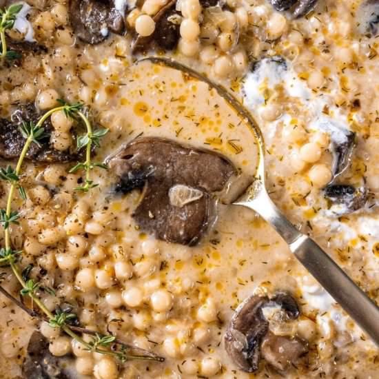 Creamy Mushroom & Couscous Soup