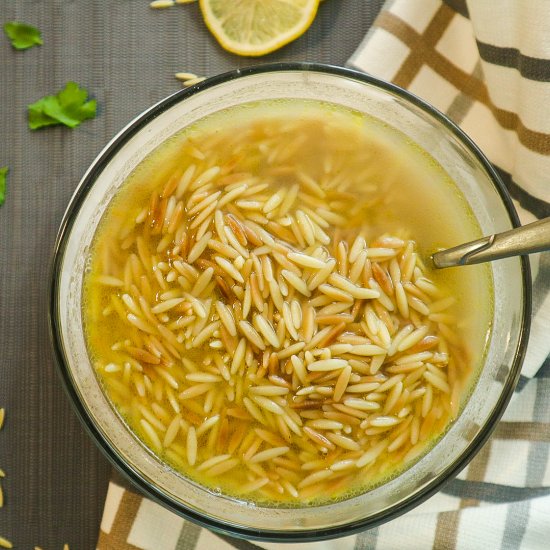 Egyptian Style Orzo Soup