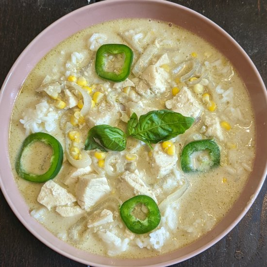 Green Curry with Halibut