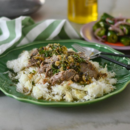 Middle Eastern Braised Roast Lamb