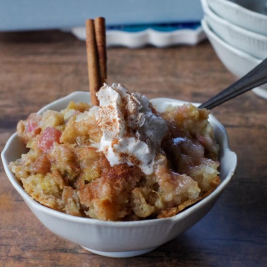 Sticky Rhubarb Pudding