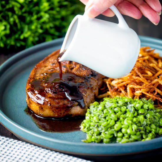 Barnsley Chops with Lamb Port Sauce