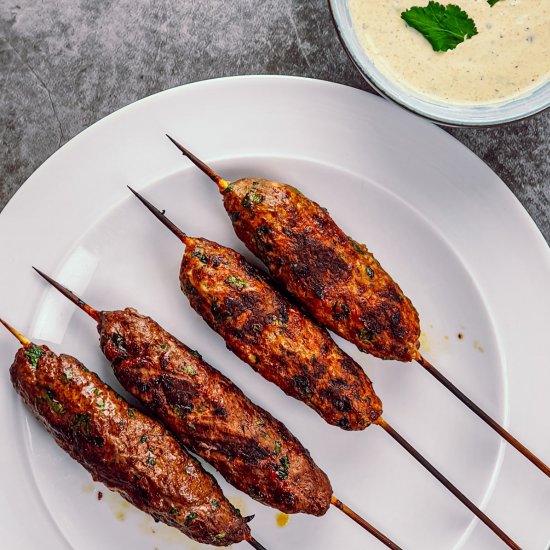 Moroccan Turkey Lamb Kofta Kebabs