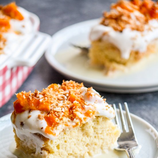 Mango Coconut Tres Leches Cake