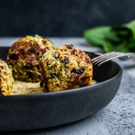 Green Cabbage Arancini Balls