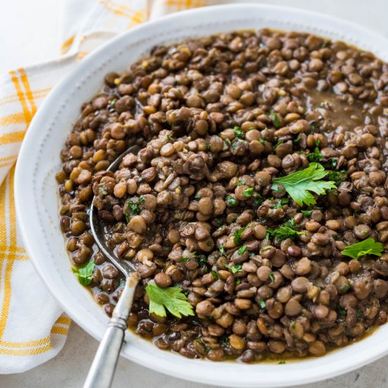 Easy Brown Lentils