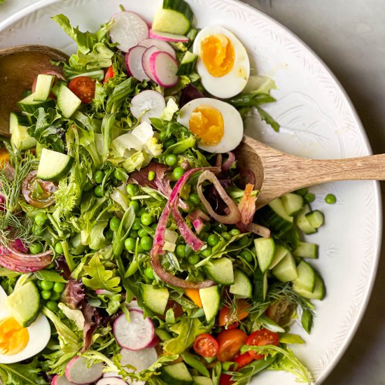 Spring Salad & Herby Tahini Dressin