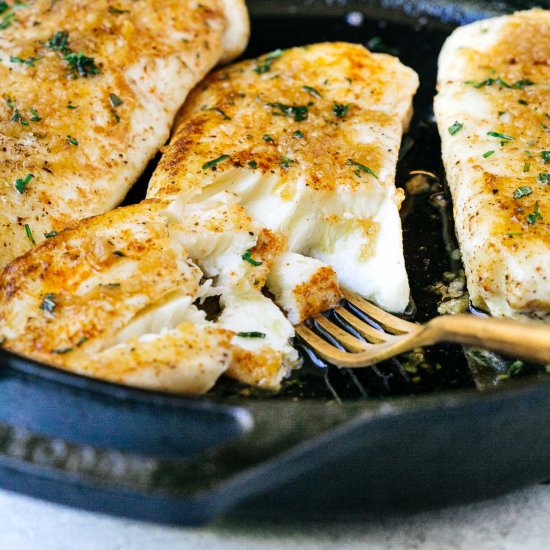 Garlic Butter Halibut Fish