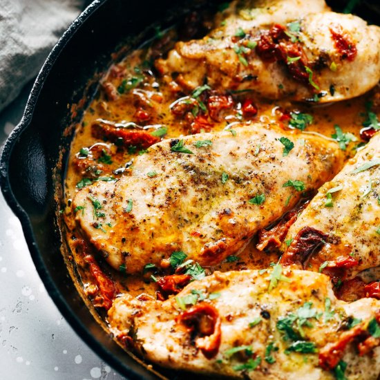 Creamy Parmesan Chicken Skillet