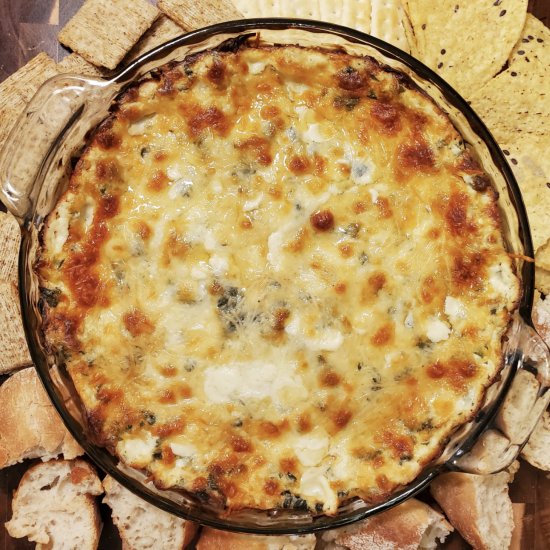 Spinach Artichoke Dip with Crab