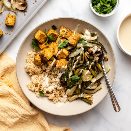 Asparagus & Mushroom Nourish Bowls