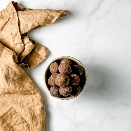 vegan tahini truffles