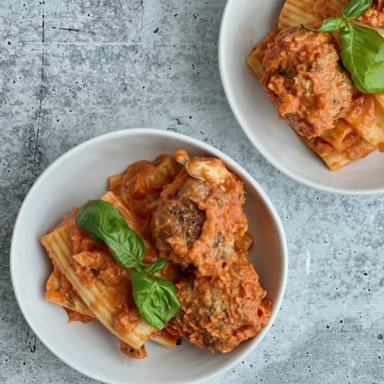 Meatballs with Tomato Cream Sauce