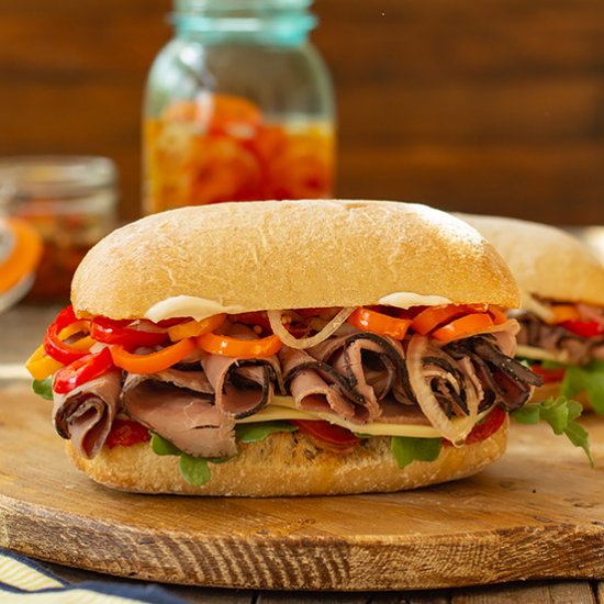 Roast Beef Picnic Sandwich