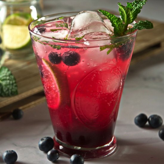 Blueberry Mojito Mocktail