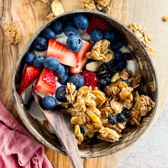 Blueberry Almond Butter Granola