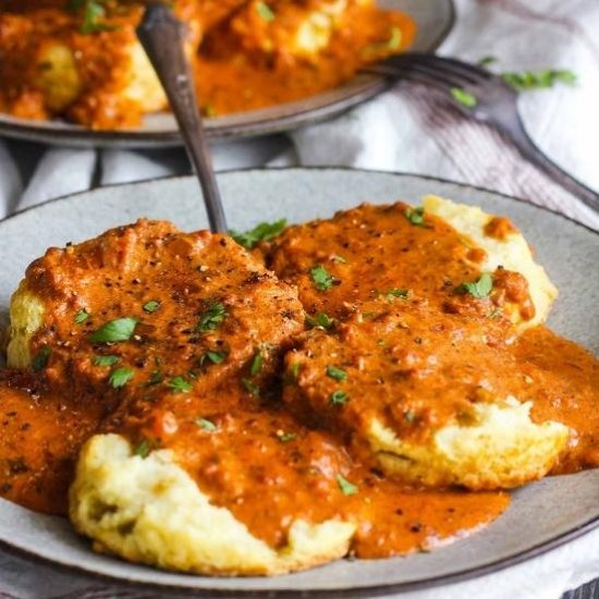 Biscuits and Chorizo Gravy